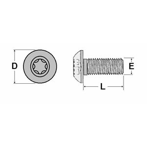 Torx button head bolt, 3 / 8-16x 1.25"